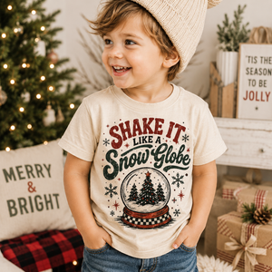 Kids Christmas Shirt, Snow Globe Christmas Tee, Toddler Christmas Shirt, Baby Christmas Bodysuit, Retro Holiday Shirt, Christmas Outfit