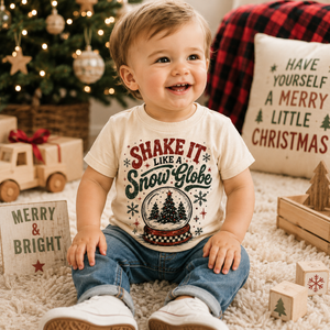 Kids Christmas Shirt, Snow Globe Christmas Tee, Toddler Christmas Shirt, Baby Christmas Bodysuit, Retro Holiday Shirt, Christmas Outfit