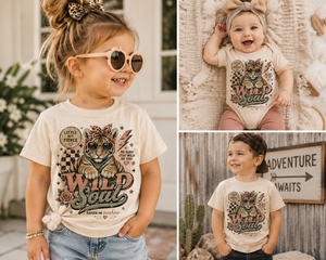 Tiger Shirt for Girls, Wild Soul Kids Shirt, Toddler Tiger Tee, Baby Girl Tiger Shirt, Retro Animal Graphic Tee, Wild Child Gift