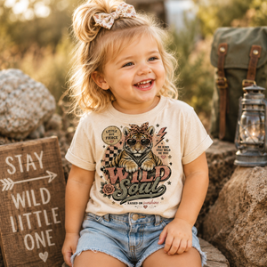 Tiger Shirt for Girls, Wild Soul Kids Shirt, Toddler Tiger Tee, Baby Girl Tiger Shirt, Retro Animal Graphic Tee, Wild Child Gift