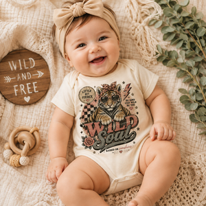 Tiger Shirt for Girls, Wild Soul Kids Shirt, Toddler Tiger Tee, Baby Girl Tiger Shirt, Retro Animal Graphic Tee, Wild Child Gift