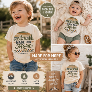 Christian Kids Shirt, Psalm 139:14 Shirt, Made for More Kids Tee, Toddler Christian Shirt, Baby Christian Bodysuit, Faith Based Gift