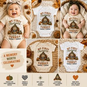 My First Thanksgiving Bodysuit, Baby First Thanksgiving Outfit, Thanksgiving Baby Bodysuit, Little Turkey Bodysuit, Fall Baby Outfit, Thanksgiving Gift