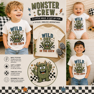 Wild One 1st Birthday Shirt, Monster First Birthday Outfit, Baby Boy Birthday Bodysuit, Toddler Monster Shirt, First Birthday Gift