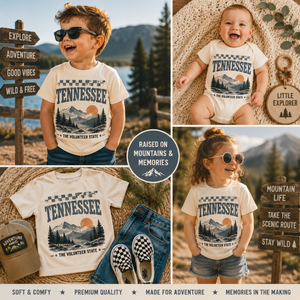 Tennessee Kids Shirt, Tennessee Toddler Tee, Baby Tennessee Bodysuit, Smoky Mountain Kids Shirt, Tennessee Gift for Kids, Adventure Tee