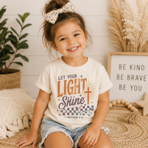 Christian Kids Shirt, Let Your Light Shine Shirt, Matthew 5:16 Kids Tee, Toddler Christian Shirt, Bible Verse Shirt, Faith Based Gift