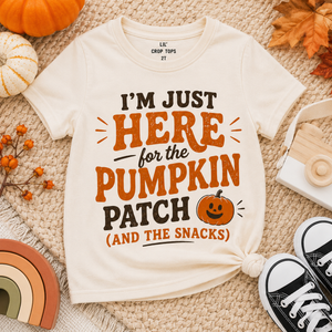 I'm Just Here for the Pumpkin Patch Shirt, Pumpkin Patch Outfit, Toddler Fall Shirt, Baby Pumpkin Bodysuit, Cute Autumn Shirt, Thanksgiving Kids Tee