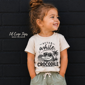 Crocodile Shirt for Kids, After While Crocodile Tee, Toddler Alligator Shirt, Baby Crocodile Bodysuit, Funny Animal Kids Shirt