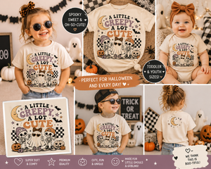 Cute Halloween Shirt for Kids, Toddler Halloween Tee, Baby Halloween Bodysuit, Skeleton Ghost Shirt, Retro Spooky Kids Outfit