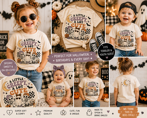 Cute Halloween Shirt for Kids, Toddler Halloween Tee, Baby Halloween Bodysuit, Skeleton Ghost Shirt, Retro Spooky Kids Outfit