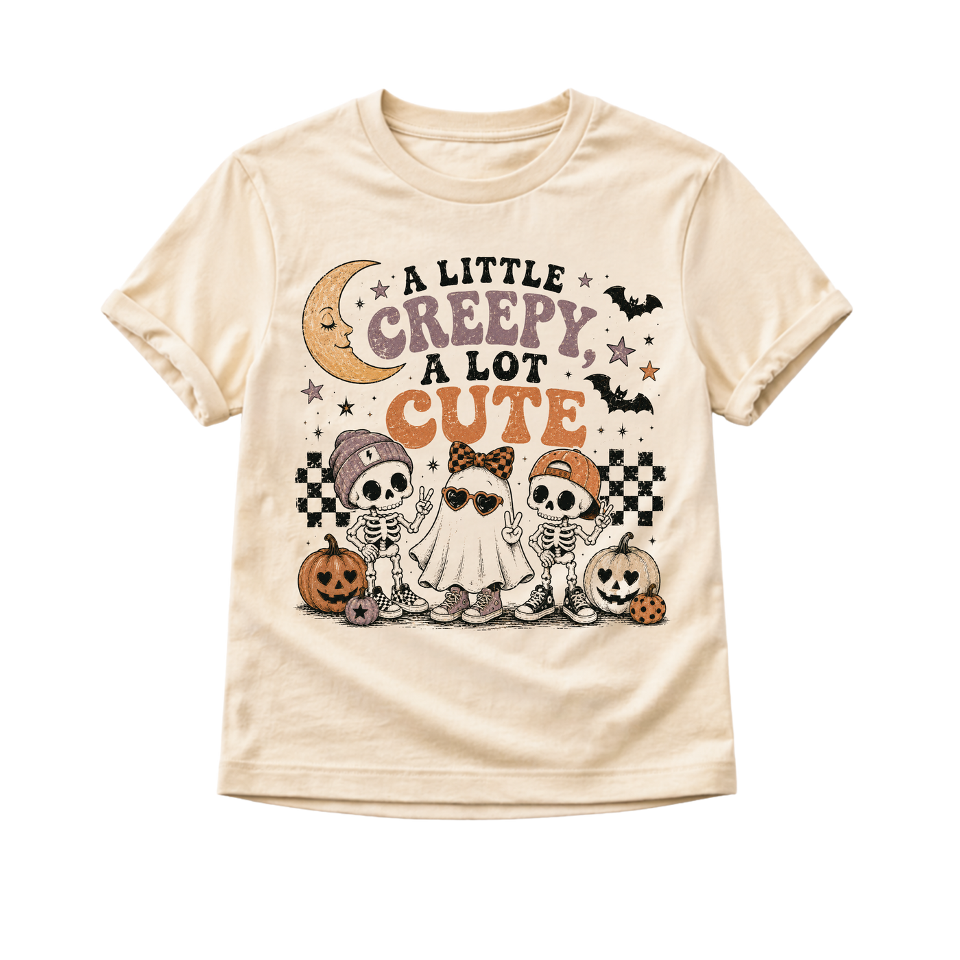Cute Halloween Shirt for Kids, Toddler Halloween Tee, Baby Halloween Bodysuit, Skeleton Ghost Shirt, Retro Spooky Kids Outfit