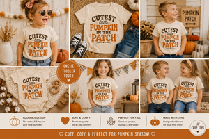 Cutest Little Pumpkin in the Patch Shirt, Pumpkin Patch Outfit, Toddler Fall Shirt, Baby Pumpkin Bodysuit, Cute Autumn Shirt, Thanksgiving Kids Tee