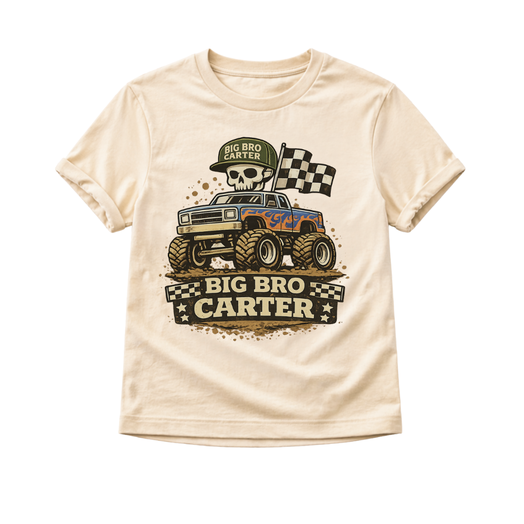 Personalized Big Bro Monster Truck Toddler