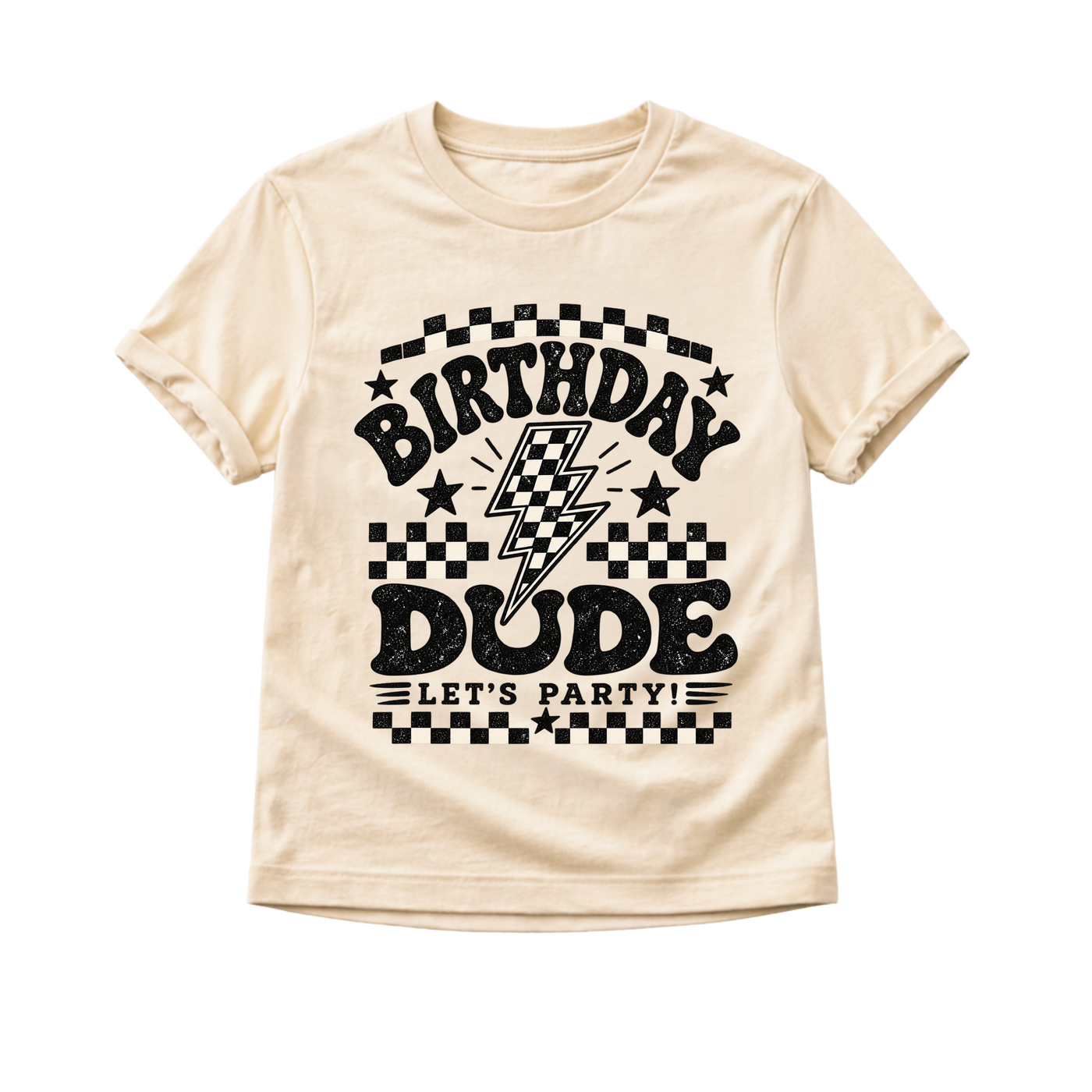 Birthday Shirt for Boys, Birthday Dude Toddler Tee, Kids Birthday Shirt, Checkered Birthday Outfit, Retro Birthday Boy Shirt