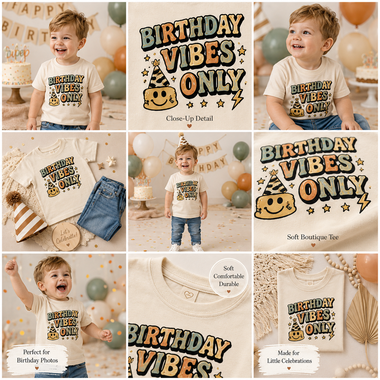 Birthday Vibes Only Toddler