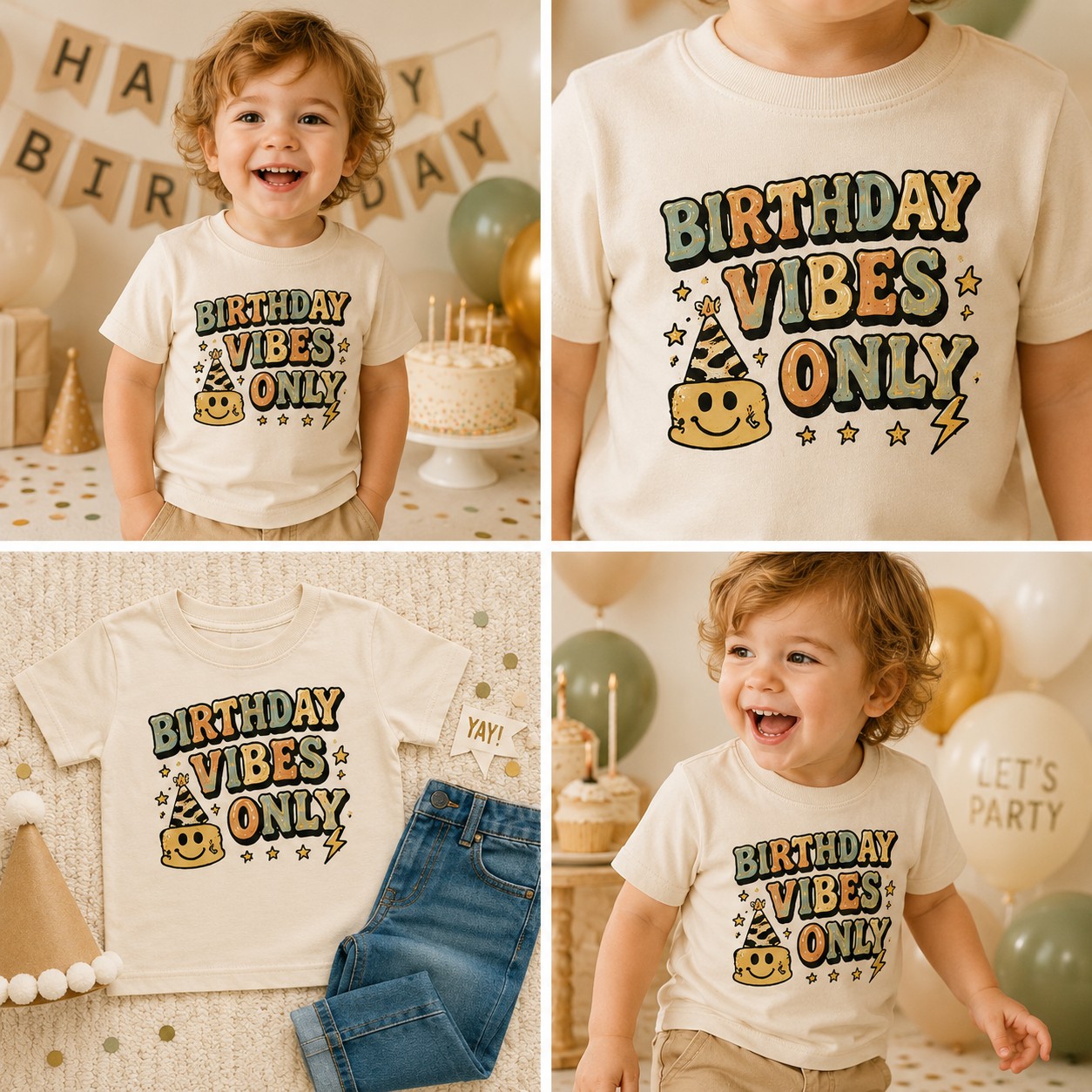 Birthday Vibes Only Toddler