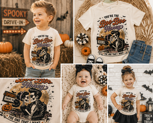 Kids Halloween Shirt, Retro Skeleton Couple Tee, Toddler Halloween Shirt, Baby Halloween Bodysuit, Spooky Vintage Halloween Outfit