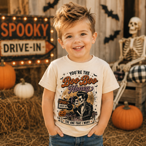 Kids Halloween Shirt, Retro Skeleton Couple Tee, Toddler Halloween Shirt, Baby Halloween Bodysuit, Spooky Vintage Halloween Outfit