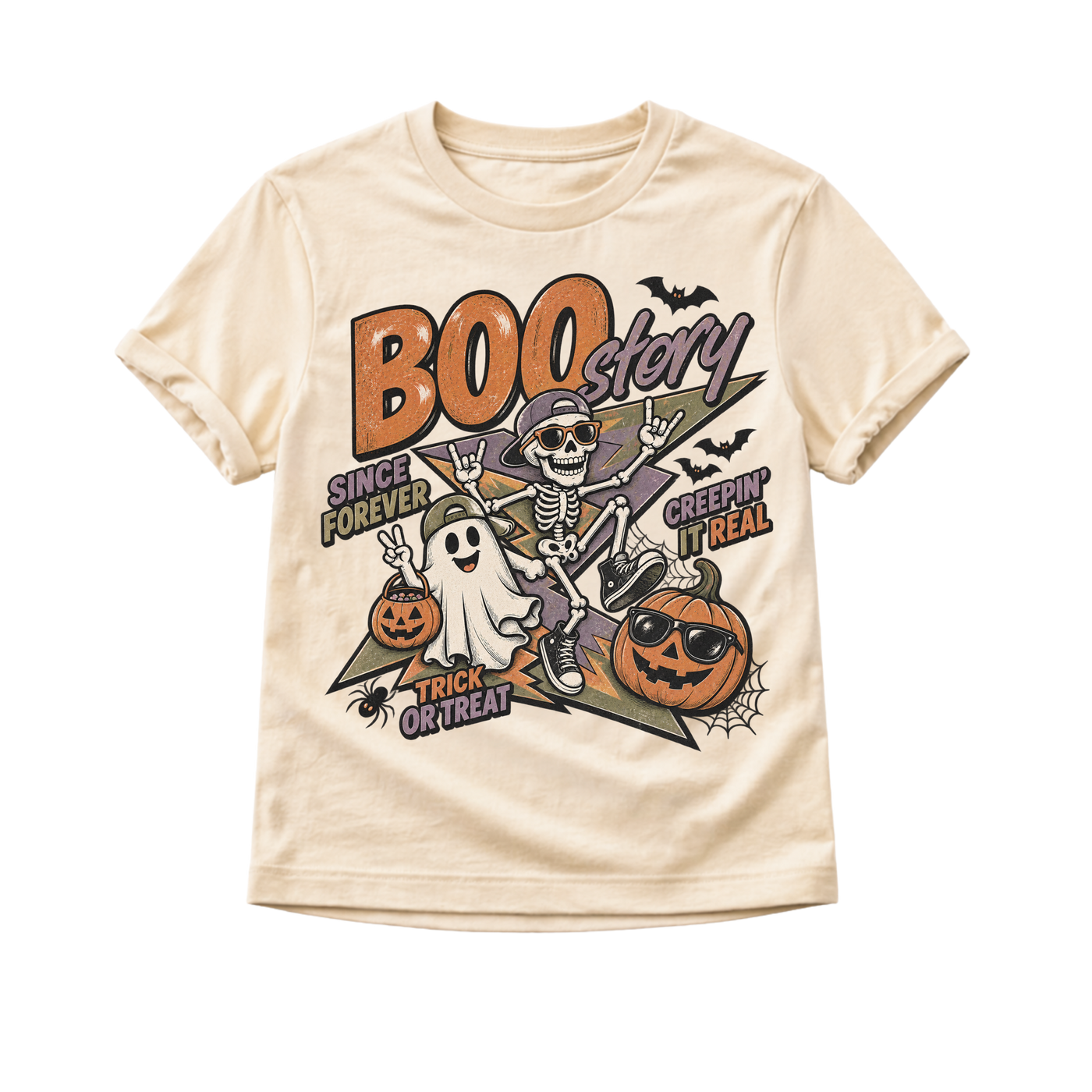 Kids Halloween Shirt, Boo Story Skeleton Tee, Toddler Halloween Shirt, Baby Halloween Bodysuit, Ghost Pumpkin Shirt, Retro Spooky Tee