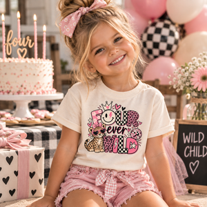 4th Birthday Girl Shirt, Four Ever Wild Birthday Shirt, Turning Four Shirt, 4 Year Old Girl Birthday Outfit, Leopard Birthday Tee