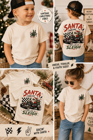 Santa I Know Him Shirt, Front Back Christmas Shirt, Funny Santa Shirt, Toddler Christmas Shirt, Baby Christmas Bodysuit, Retro Holiday Tee