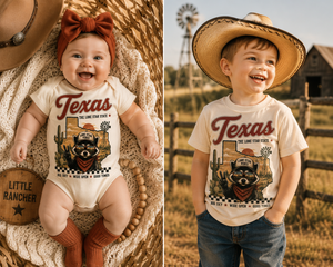 Texas Kids Shirt, Texas Baby Bodysuit, Lone Star State Shirt, Western Toddler Tee, Texas Souvenir Gift, Cowboy Baby Outfit