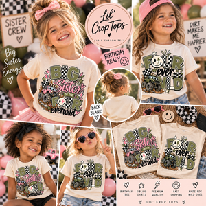 Big Sister Shirt, Monster Truck Sister Shirt, Big Sister of the Four Ever Wild, 4th Birthday Sibling Shirt, Matching Birthday Shirts