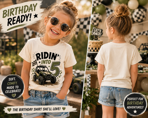 5th Birthday Boy Shirt, Ridin Into Five Shirt, Off Road Birthday Tee, Boy Turning 5 Shirt, 5 Year Old Birthday Outfit, UTV Party Shirt