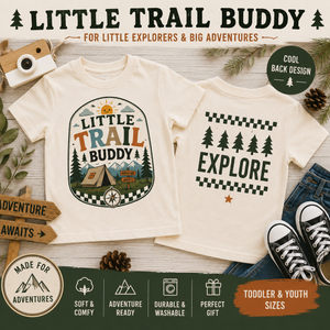 Little Trail Buddy Shirt, Camping Kids Shirt, Outdoor Adventure Tee, Toddler Camping Shirt, Baby Camping Bodysuit, Hiking Kids Shirt, Nature Lover Gift