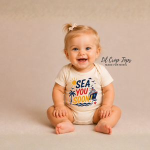 Sea You Soon Shirt, Cruise Shirt for Kids, Family Cruise Shirt, Toddler Cruise Outfit, Baby Cruise Bodysuit, Beach Vacation Shirt, Summer Kids Tee