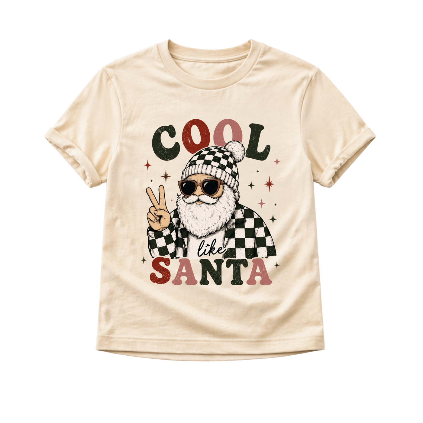 Kids Christmas Shirt, Cool Like Santa Shirt, Toddler Christmas Tee, Baby Christmas Bodysuit, Retro Santa Shirt for Boys Girls
