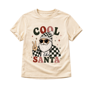Kids Christmas Shirt, Cool Like Santa Shirt, Toddler Christmas Tee, Baby Christmas Bodysuit, Retro Santa Shirt for Boys Girls