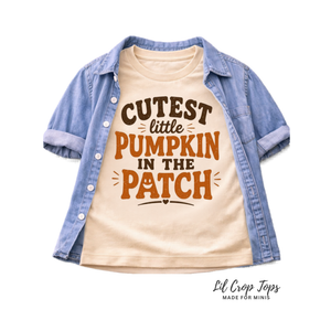 Cutest Little Pumpkin in the Patch Shirt, Pumpkin Patch Outfit, Toddler Fall Shirt, Baby Pumpkin Bodysuit, Cute Autumn Shirt, Thanksgiving Kids Tee