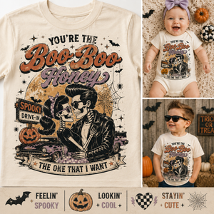 Kids Halloween Shirt, Retro Skeleton Couple Tee, Toddler Halloween Shirt, Baby Halloween Bodysuit, Spooky Vintage Halloween Outfit