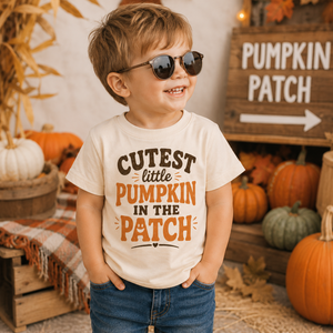 Cutest Little Pumpkin in the Patch Shirt, Pumpkin Patch Outfit, Toddler Fall Shirt, Baby Pumpkin Bodysuit, Cute Autumn Shirt, Thanksgiving Kids Tee