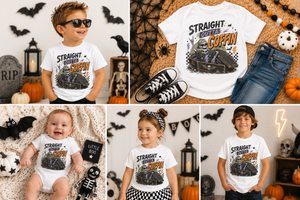 Skeleton Halloween Shirt for Kids, Funny Coffin Halloween Tee, Toddler Skeleton Shirt, Baby Halloween Bodysuit, Spooky Kids Shirt