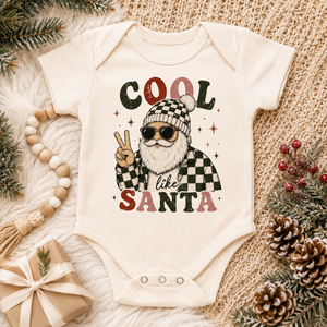 Kids Christmas Shirt, Cool Like Santa Shirt, Toddler Christmas Tee, Baby Christmas Bodysuit, Retro Santa Shirt for Boys Girls