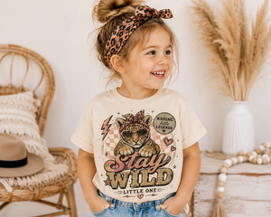 Girls Tiger Shirt, Stay Wild Kids Tee, Toddler Girl Graphic Shirt, Baby Tiger Bodysuit, Leopard Print Tiger Shirt, Wild Child Gift