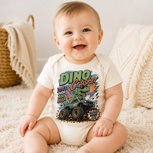 Dinosaur Monster Truck Shirt for Kids, Dino Crusher Toddler Tee, T Rex Shirt, Baby Dinosaur Bodysuit, Monster Truck Kids Shirt