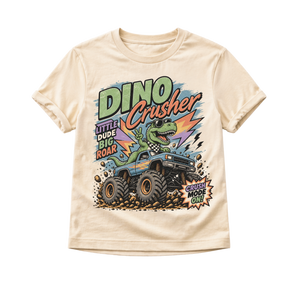 Dinosaur Monster Truck Shirt for Kids, Dino Crusher Toddler Tee, T Rex Shirt, Baby Dinosaur Bodysuit, Monster Truck Kids Shirt