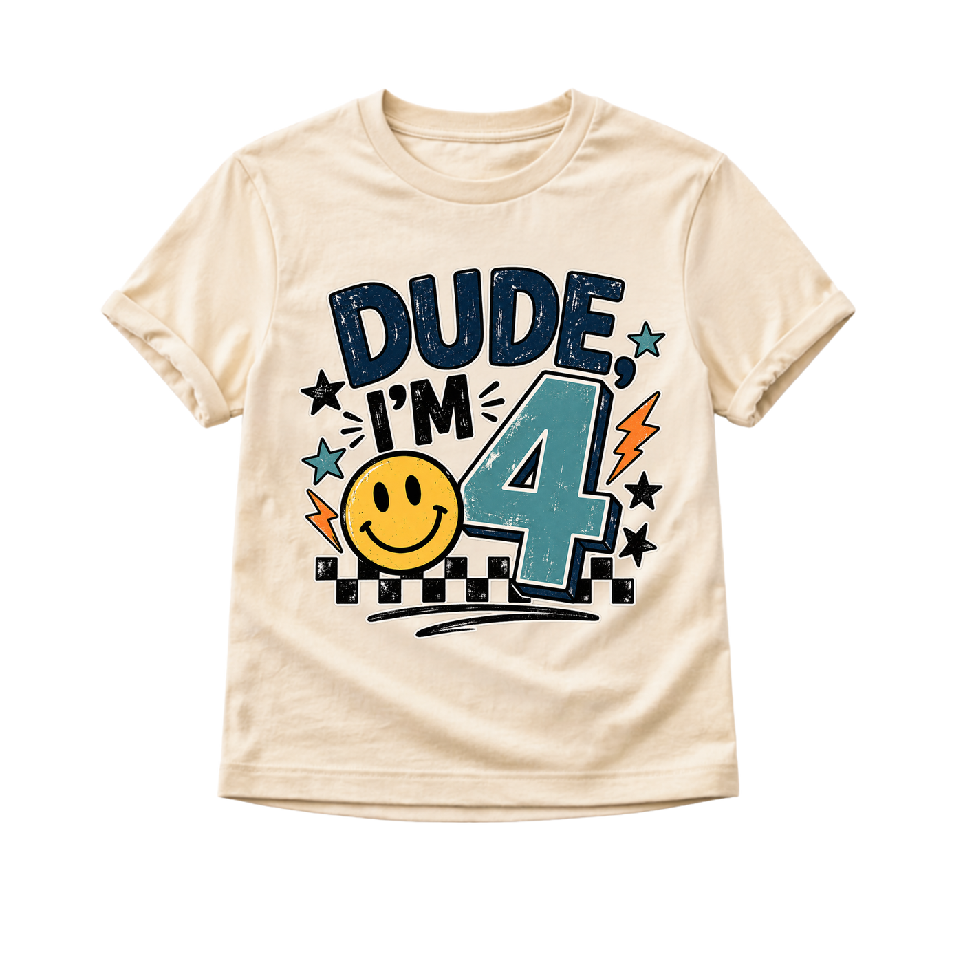 4th Birthday Shirt, Dude I'm 4 Shirt, Fourth Birthday Shirt, 4 Year Old Birthday Outfit, Boys Girls Birthday Tee, Toddler Birthday Gift