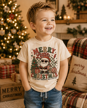 Kids Christmas Shirt, Vintage Santa Christmas Tee, Toddler Christmas Shirt, Baby Christmas Bodysuit, Retro Holiday Shirt for Kids