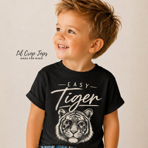 Tiger Shirt for Kids, Easy Tiger Toddler Tee, Baby Tiger Bodysuit, Vintage Animal Graphic Shirt, Cool Kids Tee, Tiger Gift for Boys