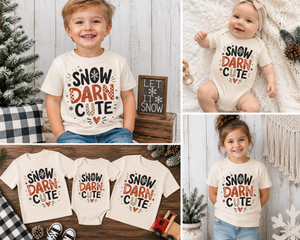 Snow Darn Cute Christmas Shirt, Toddler Christmas Shirt, Baby Christmas Bodysuit, Kids Christmas Tee, Holiday Outfit, Winter Shirt, Christmas Gift