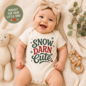 Snow Darn Cute Christmas Shirt, Toddler Christmas Shirt, Baby Christmas Bodysuit, Kids Holiday Shirt, Cute Christmas Outfit, First Christmas Gift