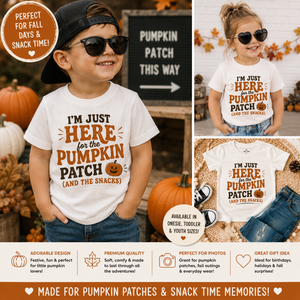I'm Just Here for the Pumpkin Patch Shirt, Pumpkin Patch Outfit, Toddler Fall Shirt, Baby Pumpkin Bodysuit, Cute Autumn Shirt, Thanksgiving Kids Tee