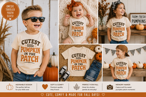 Cutest Little Pumpkin in the Patch Shirt, Pumpkin Patch Outfit, Toddler Fall Shirt, Baby Pumpkin Bodysuit, Cute Autumn Shirt, Thanksgiving Kids Tee