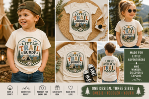 Little Trail Buddy Shirt, Camping Kids Shirt, Outdoor Adventure Tee, Toddler Camping Shirt, Baby Camping Bodysuit, Hiking Kids Shirt, Nature Lover Gift