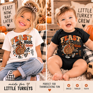 Thanksgiving Kids Shirt, Feast Mode Activated Turkey Shirt, Toddler Thanksgiving Shirt, Funny Turkey Tee, Baby Thanksgiving Outfit