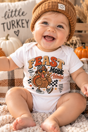 Thanksgiving Kids Shirt, Feast Mode Activated Turkey Shirt, Toddler Thanksgiving Shirt, Funny Turkey Tee, Baby Thanksgiving Outfit